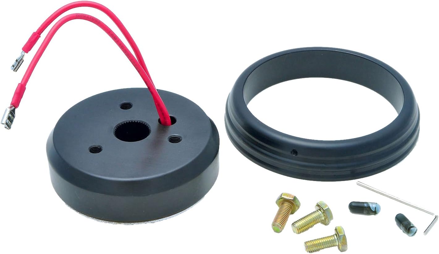 GT Performance 20-6009 Steering Wheel Install Hub for Ford, Black Anodized