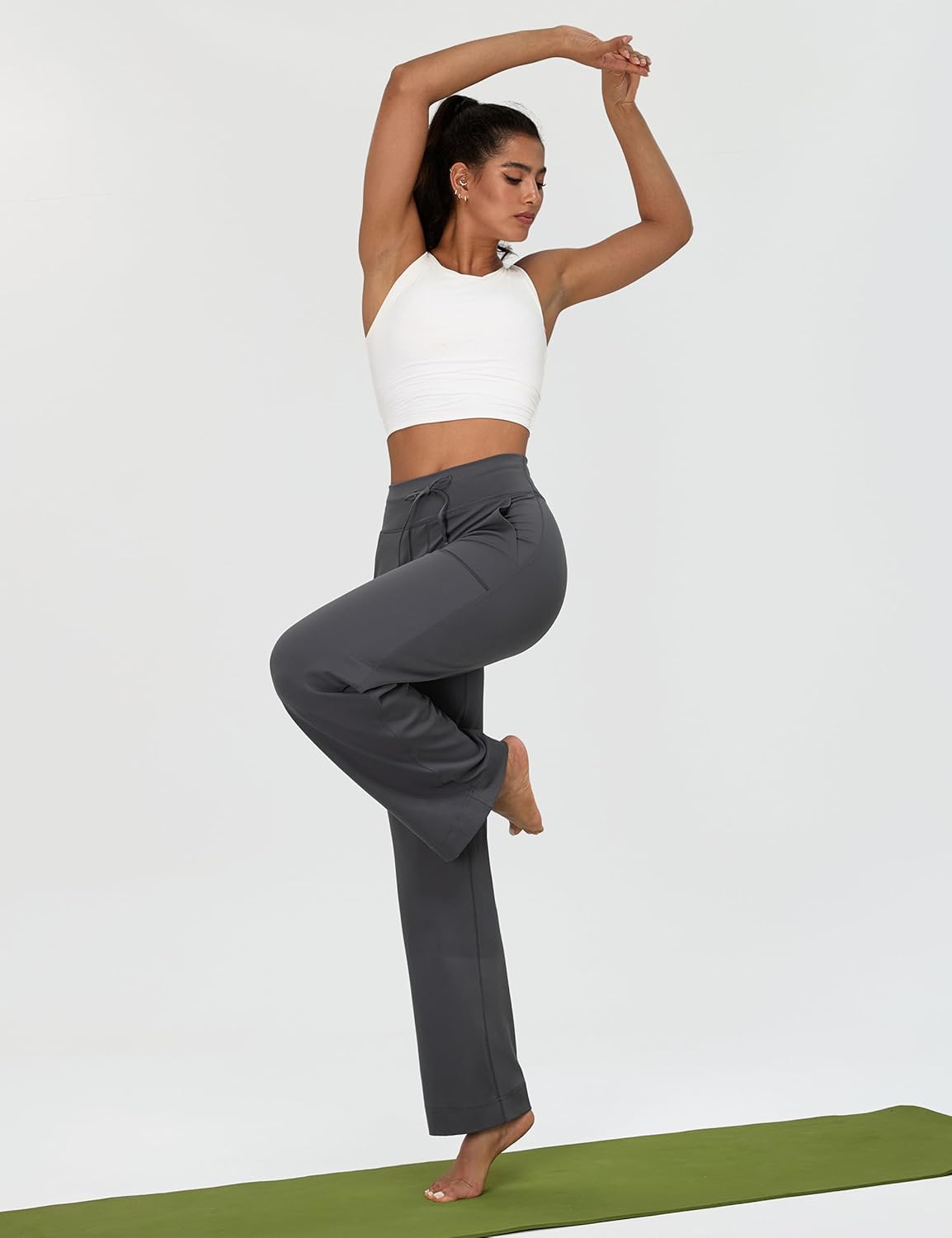 BMJL Womens Yoga Pants Wide Leg Pant with Pockets High Waisted Work Casual Sweatpants - Image 6