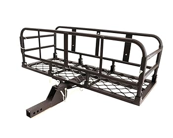 Amazon | ヒッチキャリアカーゴ アルミ製 ブラック 折りたたみ