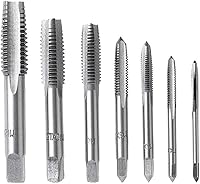 Vista 1 de QISF Juego de 7 llaves de rosca métrica de acero para cojinetes M3-M12 (llave no incluida)