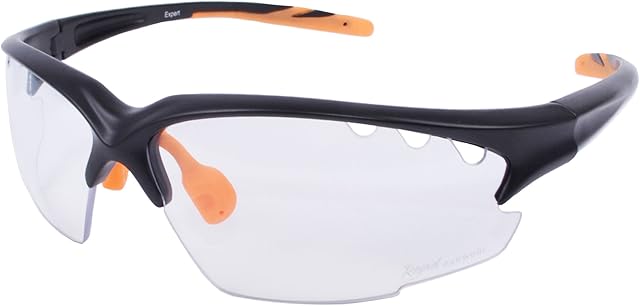 Rapid Eyewear Expert CLEAR SAFETY CYCLING AND SPORTS GLASSES for Men & Women. UV 400 Sunglasses. Impact Resistant Transparent Lenses. Also for Squash, Cricket, Running & Shooting
