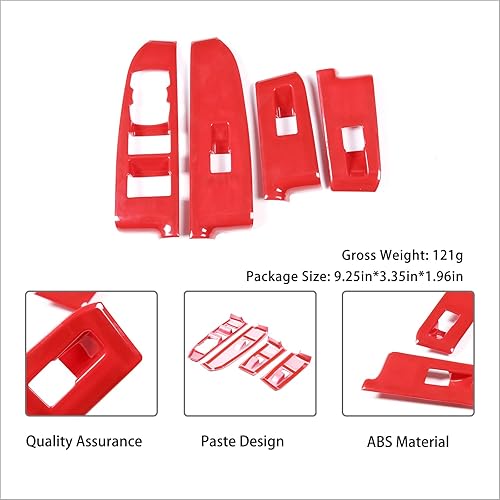 Miniatura 7 de Cubierta de panel de botón para interruptor de elevación de ventana de puertas delanteras y traseras de automóvil compatible con Ford Maverick 2022