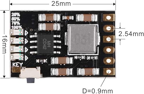 Miniatura 6 de MakerFocus 6 unids 2A 5V descarga de carga módulo integrado 3.7 V 4.2 V para batería de litio 18650 con aumento de carga Módulo de placa PCB de