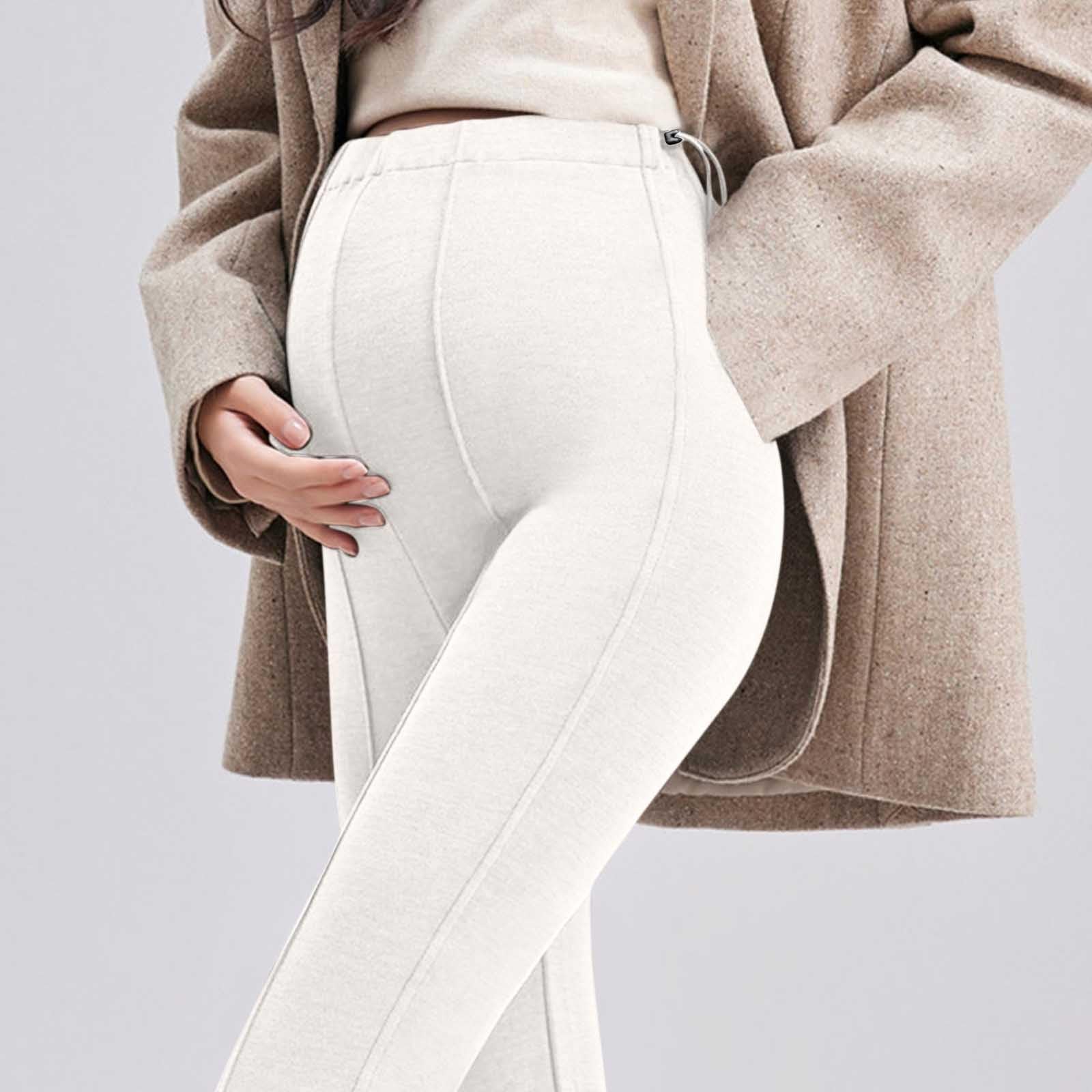 Spodnie ciążowe rozkloszowane legginsy damskie rozciągliwe spodnie do jogi ciążowe wsparcie brzucha spodnie bootcut regulowane legginsy ciążowe z wysokim stanem na co dzień sukienka do pracy rajstopy