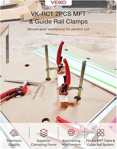 Miniatura 5 de Abrazadera de carril guía de sierra de carril de carril de carril de carril de carril de