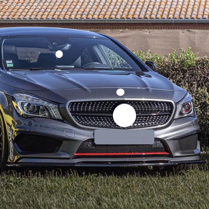 AMAIR Auto Frontlippe Frontspoiler für Mercedes-Benz CLA-Class C117 CLA200 260 CLA45 AMG 2013-2015,Frontlippe Spoiler Protector Car Styling Karosserie-Anbauteile,A/Carbon Fiber
