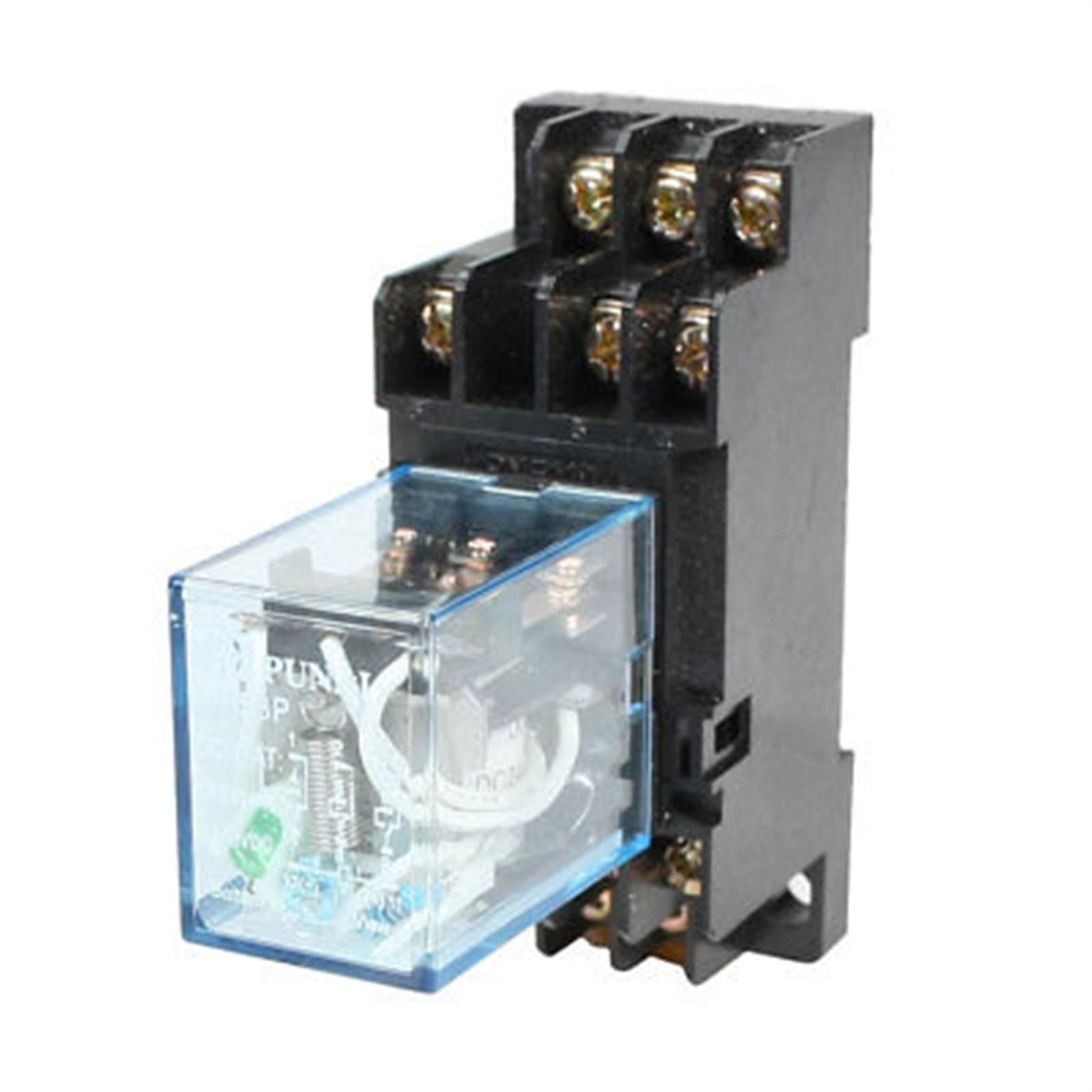 VDOQTLJT 2Pcs HH53P DC 24V Coil 3PDT 11 Pins Electromagnetic Power Relay w DYF11A Base