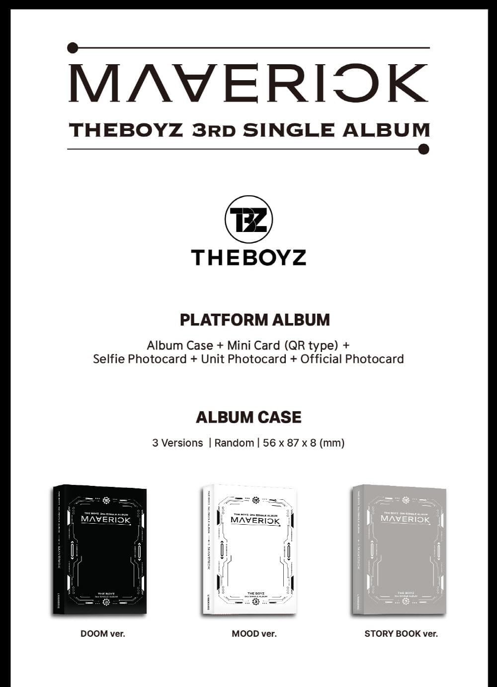 THE BOYZ - 5th Mini Album MAVERICK Platform Ver. (3 versions SET)