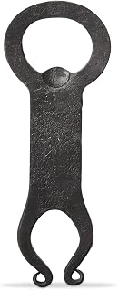 TAG Hanging Around Forged Iron Bottle Opener - Black Everyday Bar Tool, Hand Wash Only, 5" L x 1.5" W x 0.25" H Black