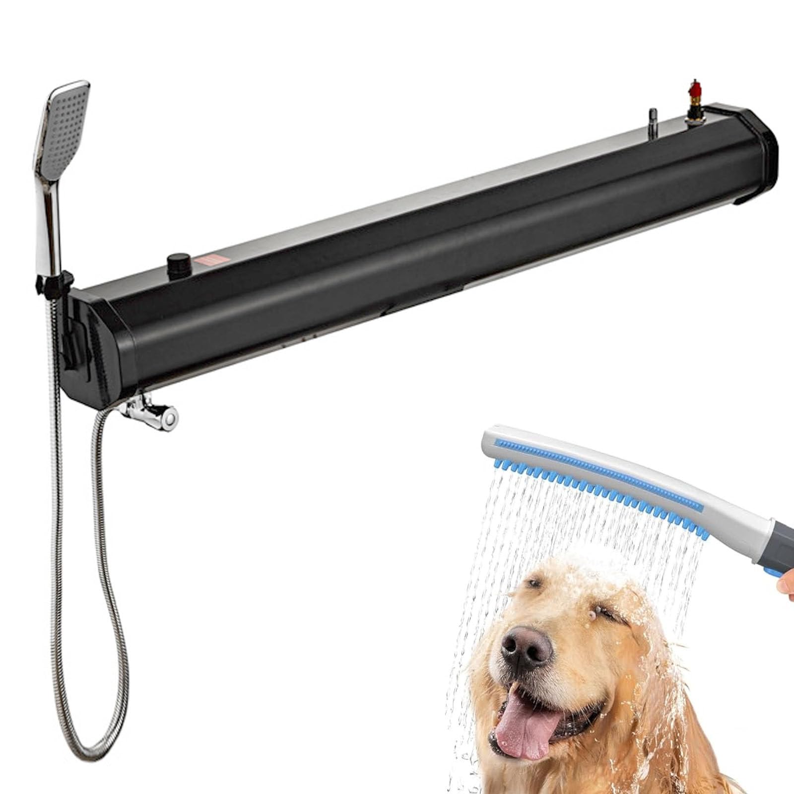 Doccia Solare Portatile da Campeggio, Serbatoio Acqua da 18/20/30L per Portapacchi con Tubo da 1,7 m & Borsa di Stoccaggio, Approvvigionamento Idrico per SUV, Berlina, Camper, Camion,5.3Gal/20L