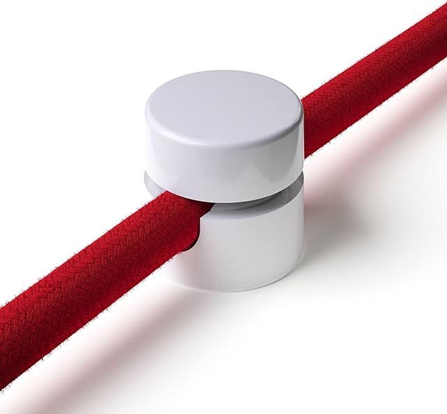 Lightstock 4251610428784 3 Two-Piece Monkey Swing for Textile Cables, White, 3X Stück