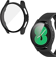 Vista 1 de WAMOY Protector de pantalla de 1.732 pulgadas para Galaxy Watch 5 y Galaxy Watch 4, funda de vidrio HD de vidrio y policarbonato compatible
