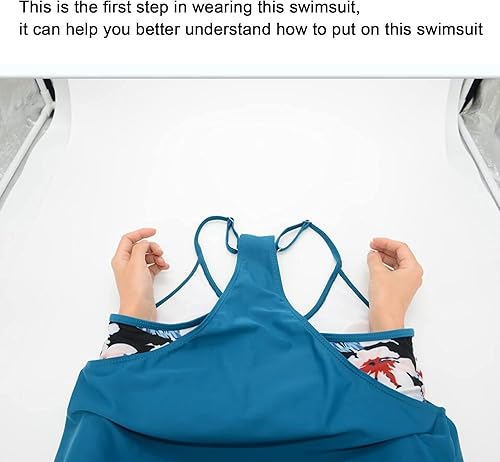 Miniatura 6 de Zando Trajes de baño tankini para mujer, trajes de baño deportivos para mujer, traje de baño deportivo de dos piezas para mujer, parte superior