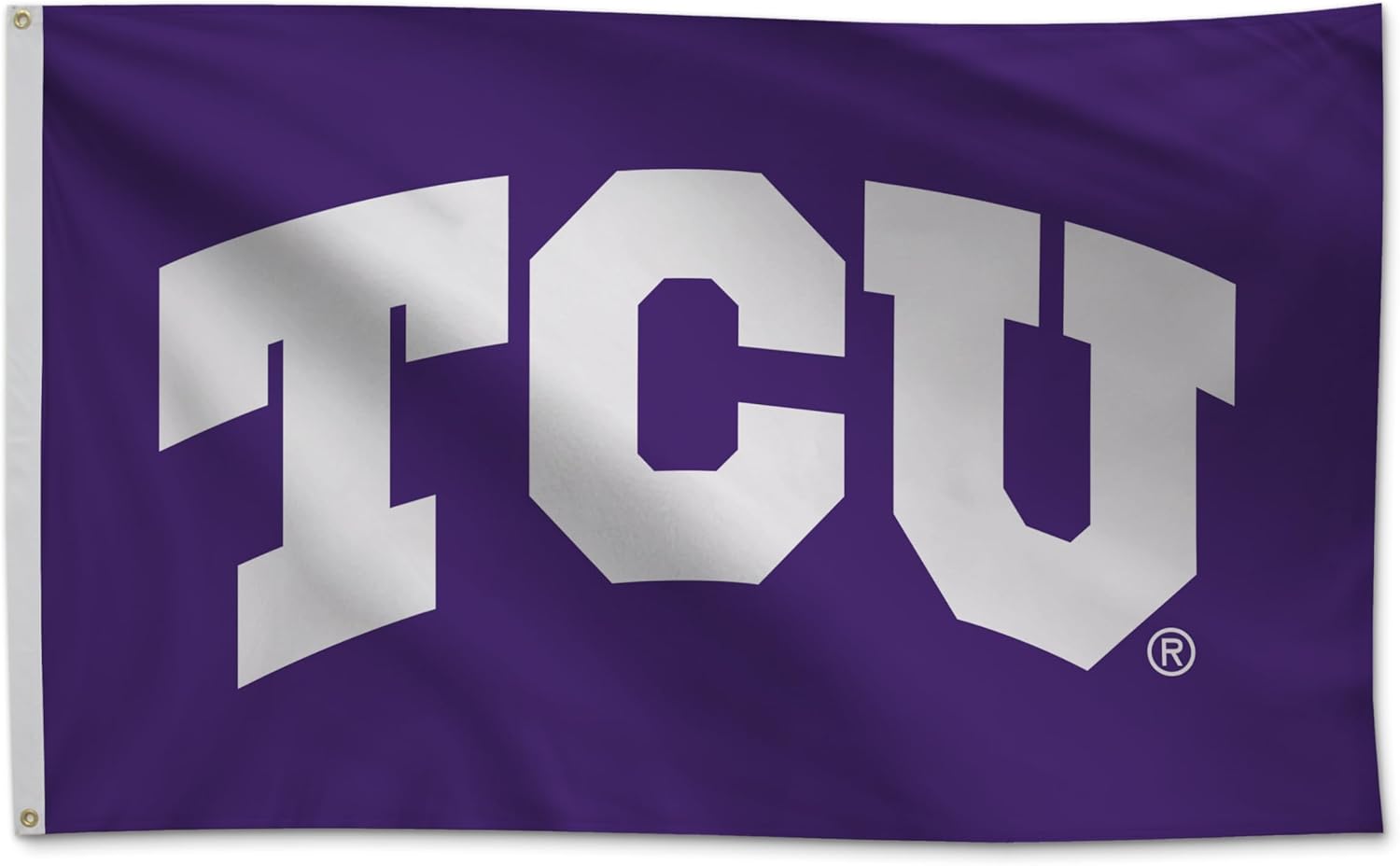 TCU Horned Frogs College Sports Printed Flag - NCAA Licensed - Nylon - School Banner (Purple, White) (3' x 5')