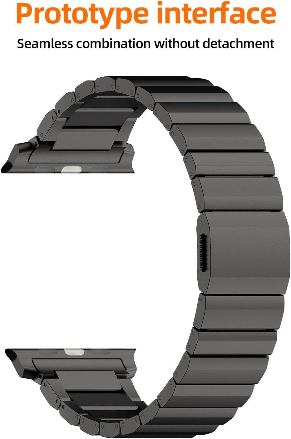 Titanium Watch Band, Adjustable, Magnetic Clasp, Compatible with Watch Ultra 2, 49mm, 45mm, 44mm, 42mm, Series 9, 8, 7, 6, 5, SE Ultra, Women & Men (49mm/45mm/44mm/42mm, Gray)