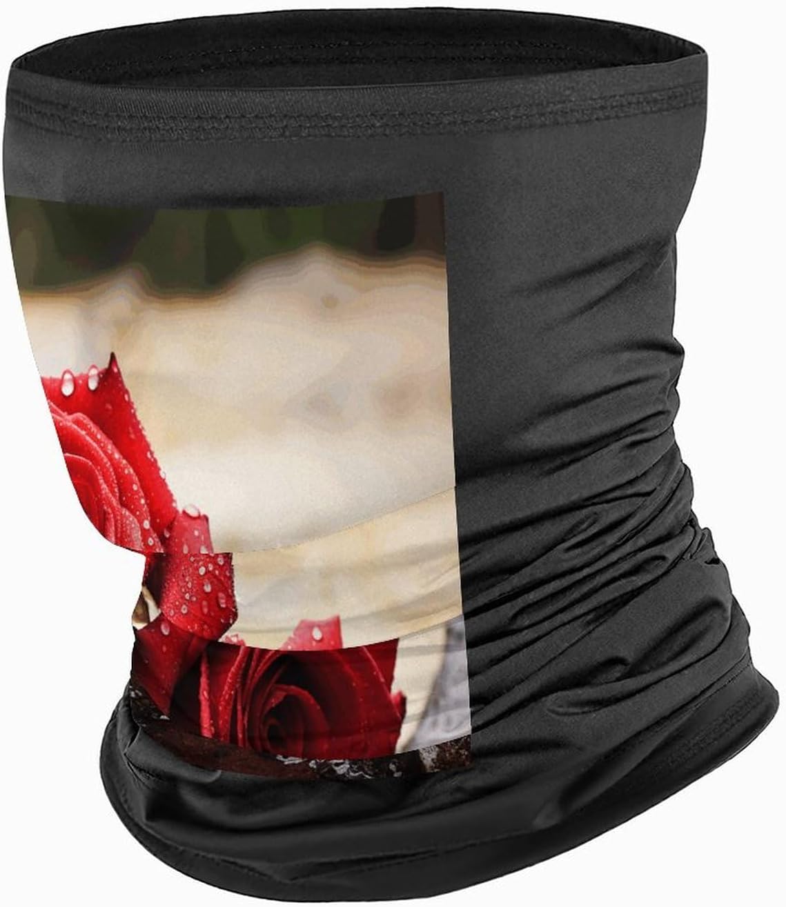 Red Rose Flowers Face Mask for Men Women,Neck Gaiter Sunscreen Breathable,Face Cover for Skiing Fishing Hiking Cycling