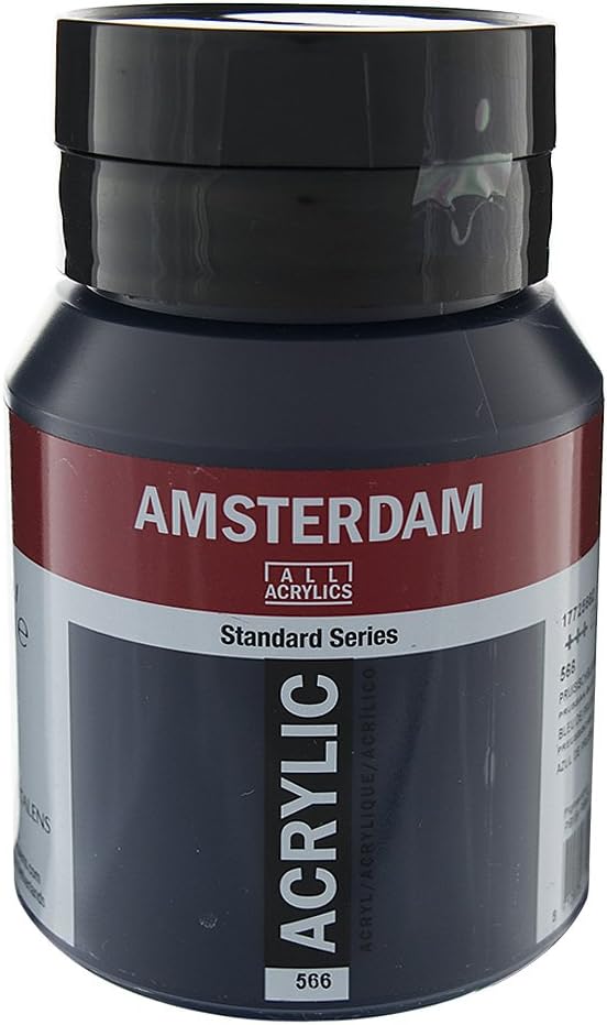 Amsterdam Standard Series Acrylic Jar 500 ml Prussian Blue (Phthalo) 566 (17725662), 500 ml (Pack of 1)