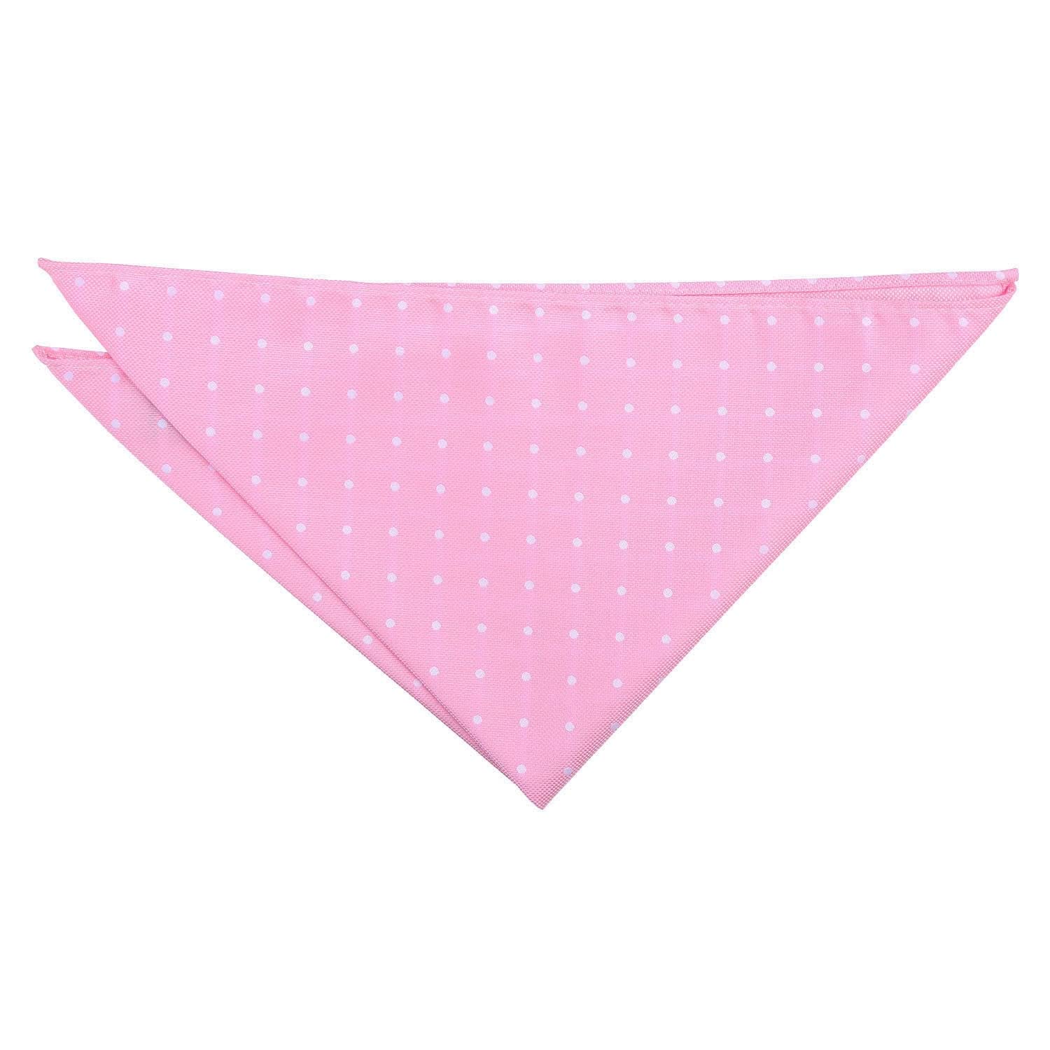 DQT Polka Dot Wedding Party Pocket Square Handkerchief - Light Blush Pink