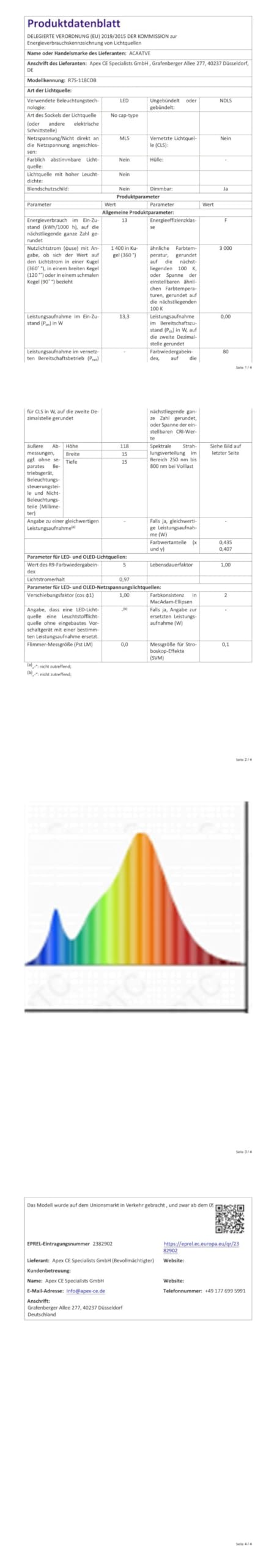 Bombillas LED R7s de 15 W, 118 mm, regulables, 3000 K, blanco cálido, 2000 lm, sin parpadeo, repuesto de iluminación de 360°, para halógeno de 150 W-200 W, paquete de 4 para luces de suelo, pared y