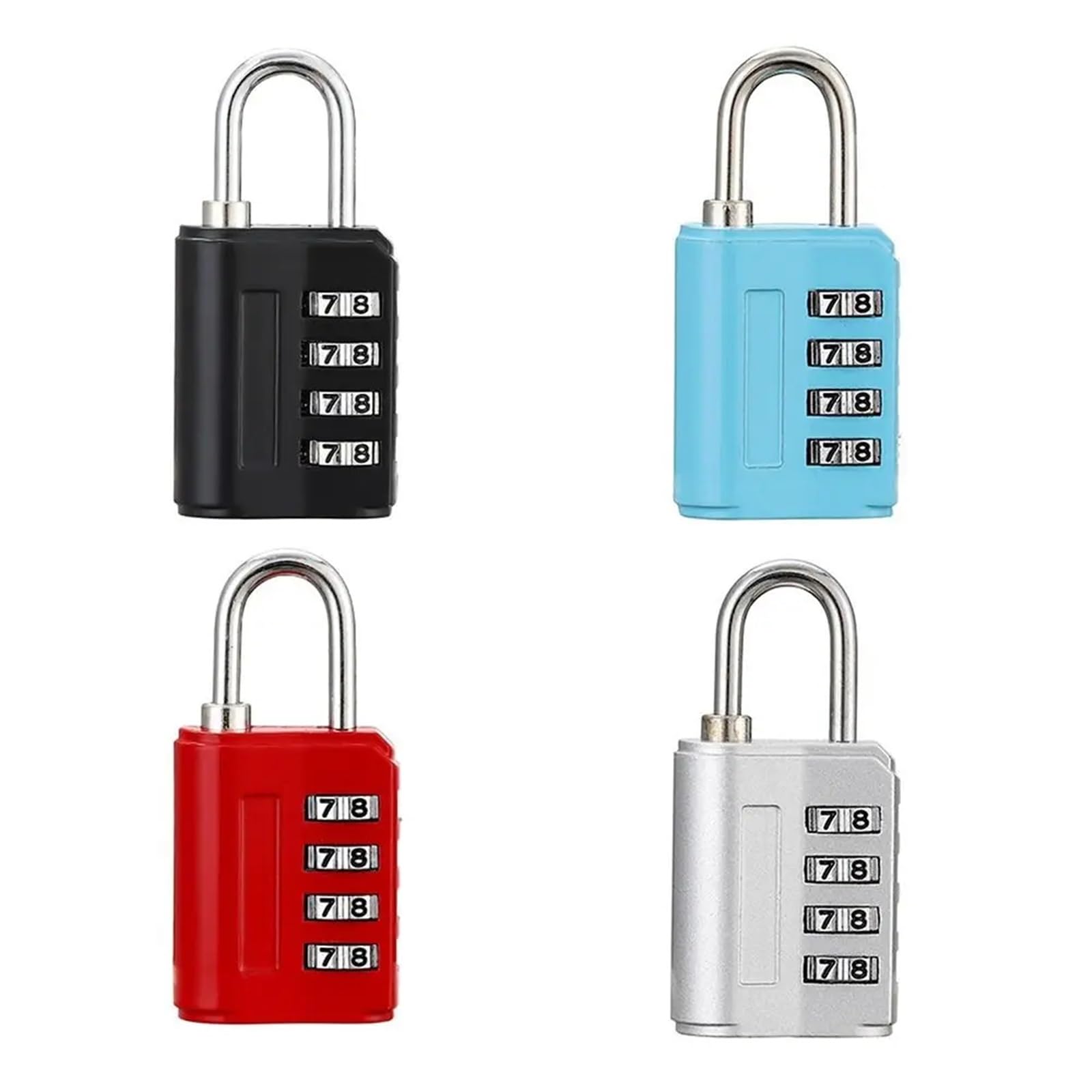 Cadenas à mot de passe à 4 chiffres en alliage de zinc for sac à dos, fermeture éclair, 1 pièce(3)