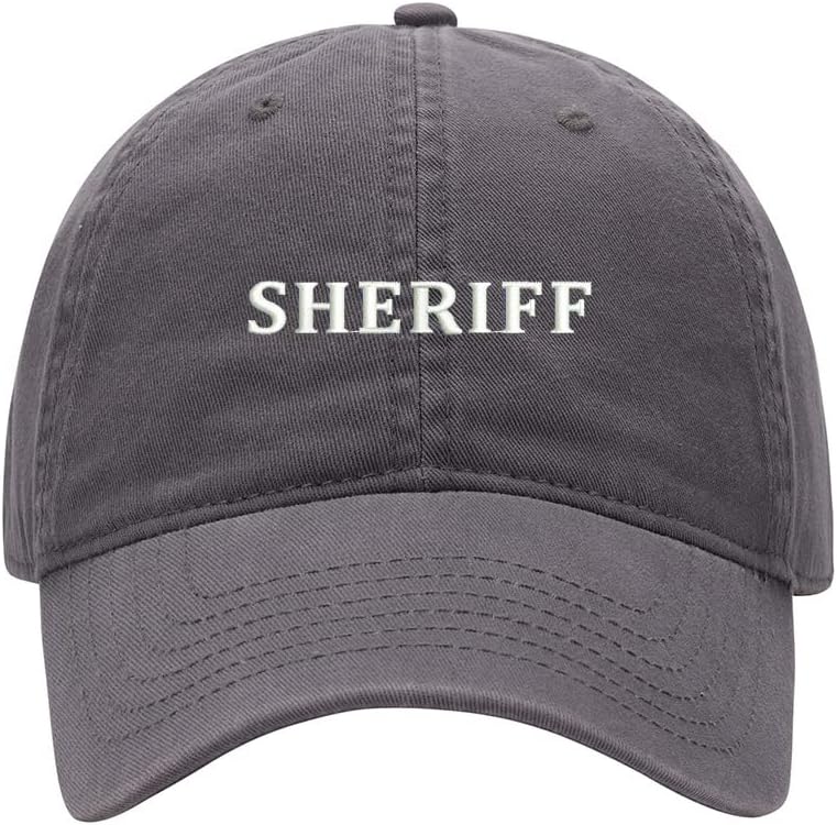 Baseball Cap Men Sheriff Embroidered Washed Cotton Dad Hat Baseball Caps
