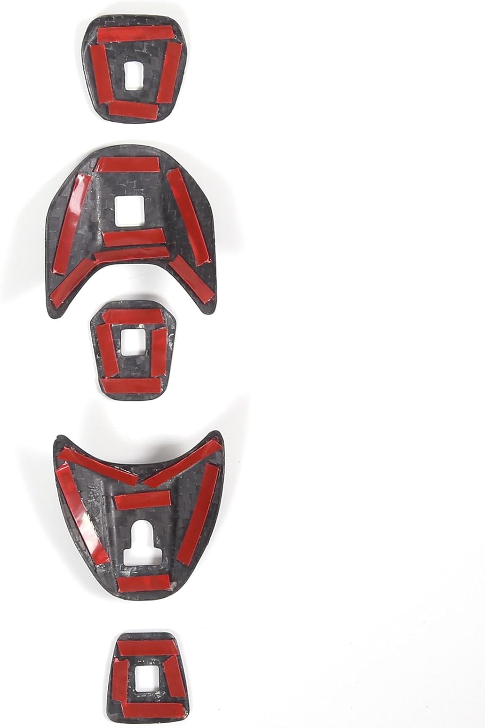 Gear Shift Panel Button Cover Trim for Corvette C8 2020-2025 Real Hard Carbon Fiber Car Center Console Panels Cover Trim Button Frame Interior Accessories (Black)