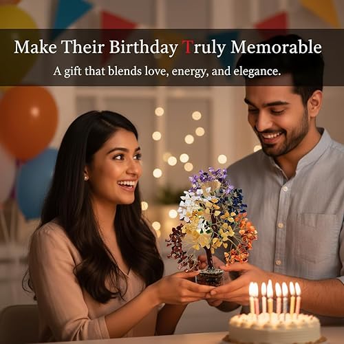 Miniatura 57 de Árbol de la vida de cristal de 7 chakras, cristales curativos hechos a mano, cristales y piedras curativas, árbol del dinero para decoración del #3