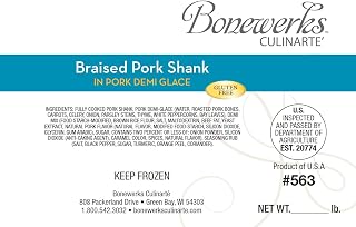 Bonewerks Culinarte Braised Classic Pork Shank Meat - Fully Cooked -- 12 per case.