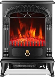 inBEKEA Electrical Fireplaace ting Stove Electric Stove Fireplace ting for ng Rooms with Realistic Burning Fire and Wood Frame Effect Easy to Move Use Indoors and Outdoors Outdoor Patio ting,Pra