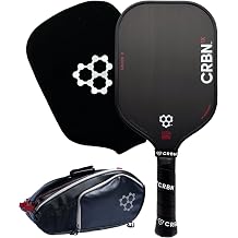 CRBN Pickleball X Series Power Paddle 1X, 14mm + Pro Team Tour Paddle Bag with Zip-Off Sling Carbon Fiber Paddle & Multi-Pocket Gear Bag - Virtual Bundle