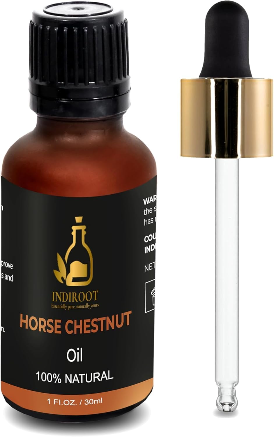 Horse Chestnut (Aesculus hippocastanum) Oil | Pure &amp; Natural Carrier Oil for Skincare, Hair Care &amp; Massage-