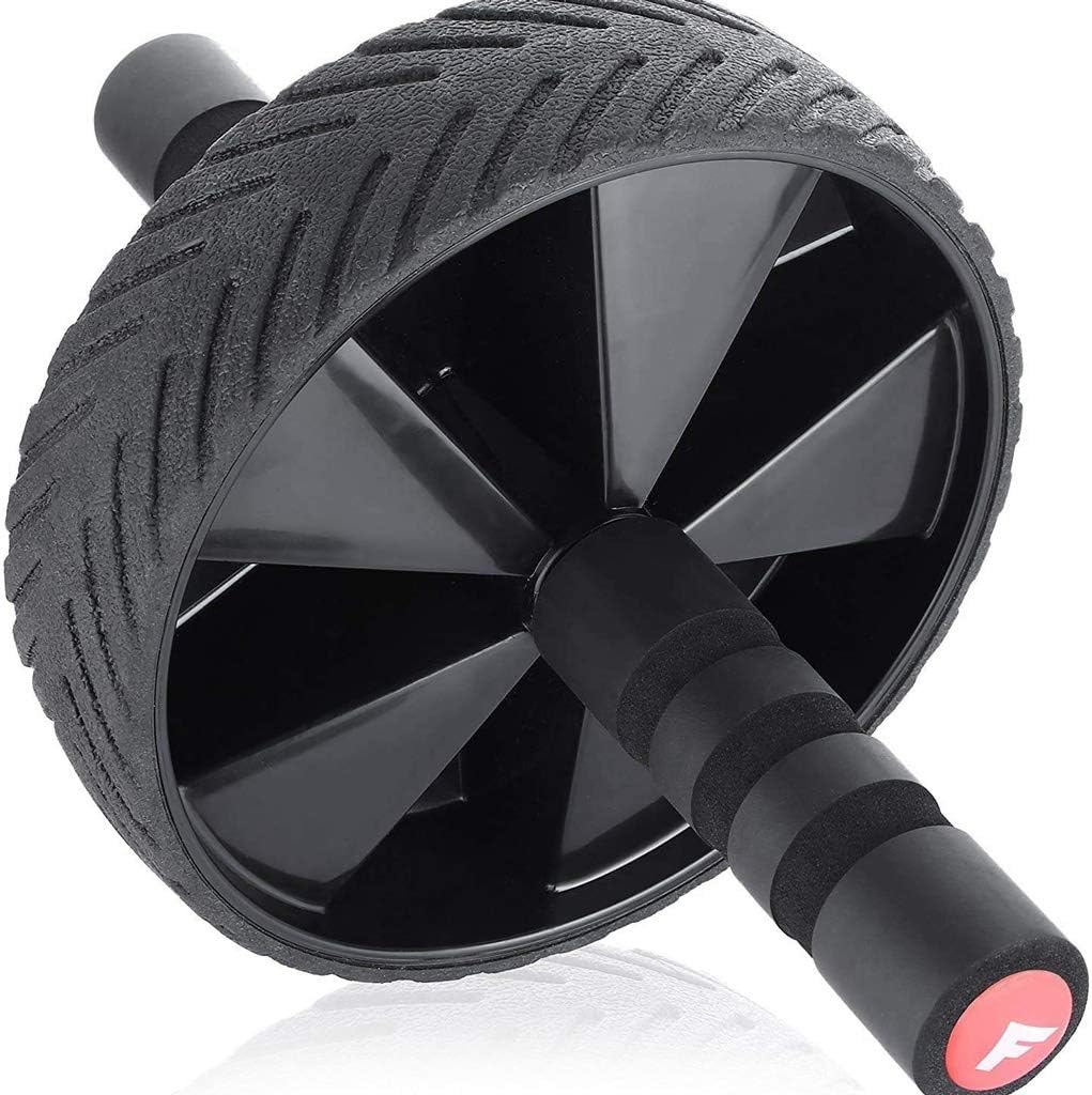Wheel Ab Exerciser- Abdominal Rollout Equipment with Anti Slip Grips and Wheels