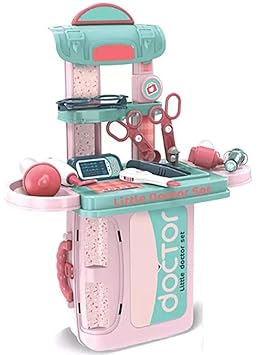 3 in1 Doctor Set with Medical Clinic Accessories Pretend Role Play Set Hospital Tool Table Toy for Kids