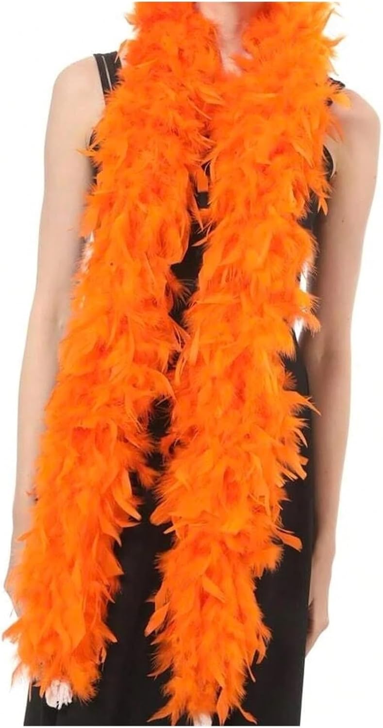 Feather Boa 2PCS Turkey Feather Boa 2 Meter 40g 60g 90g for Carnival Party Dress Clothes Costume Scarf Shawl