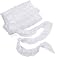 PandaHall 2 Ply Gathered Chiffon Ribbon Satin Organza Lace Trim 1.9 Inch White Pleated Trim Fabric for Sewing Embroidered Applique Wedding Party Decoration 21.8 Yards