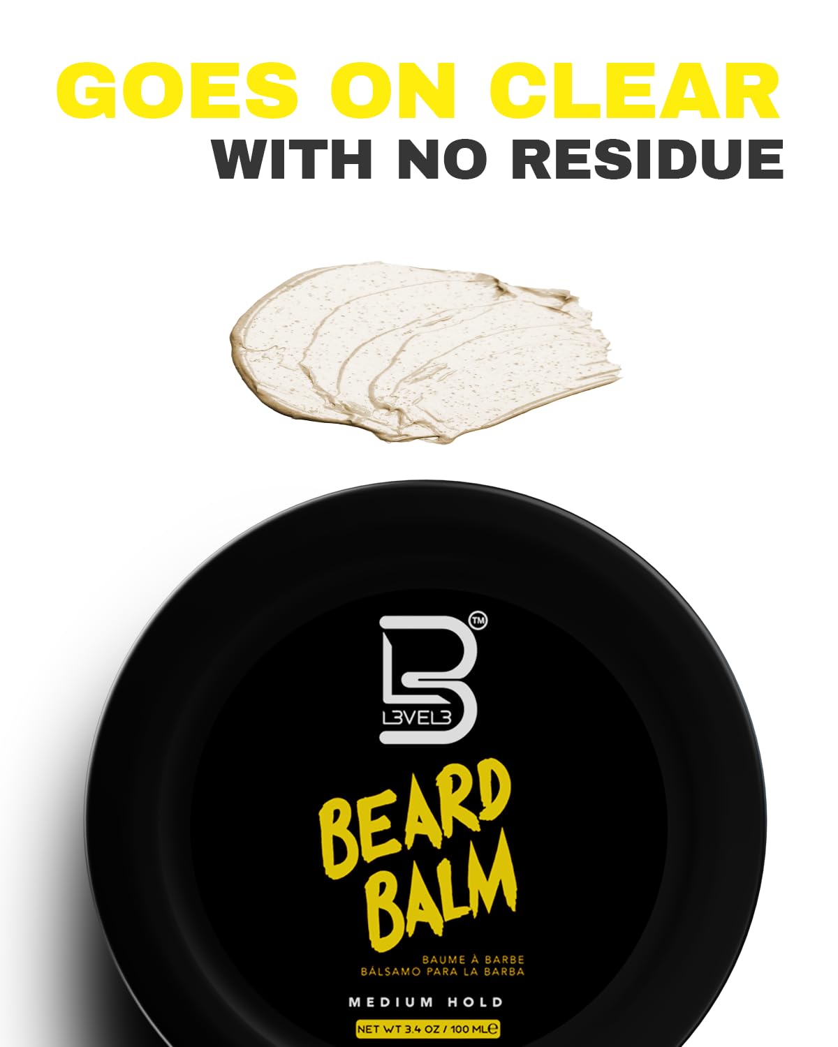 Level 3 Beard Balm - Leave-In Conditioner and Softener for Men - Deep Massage Care