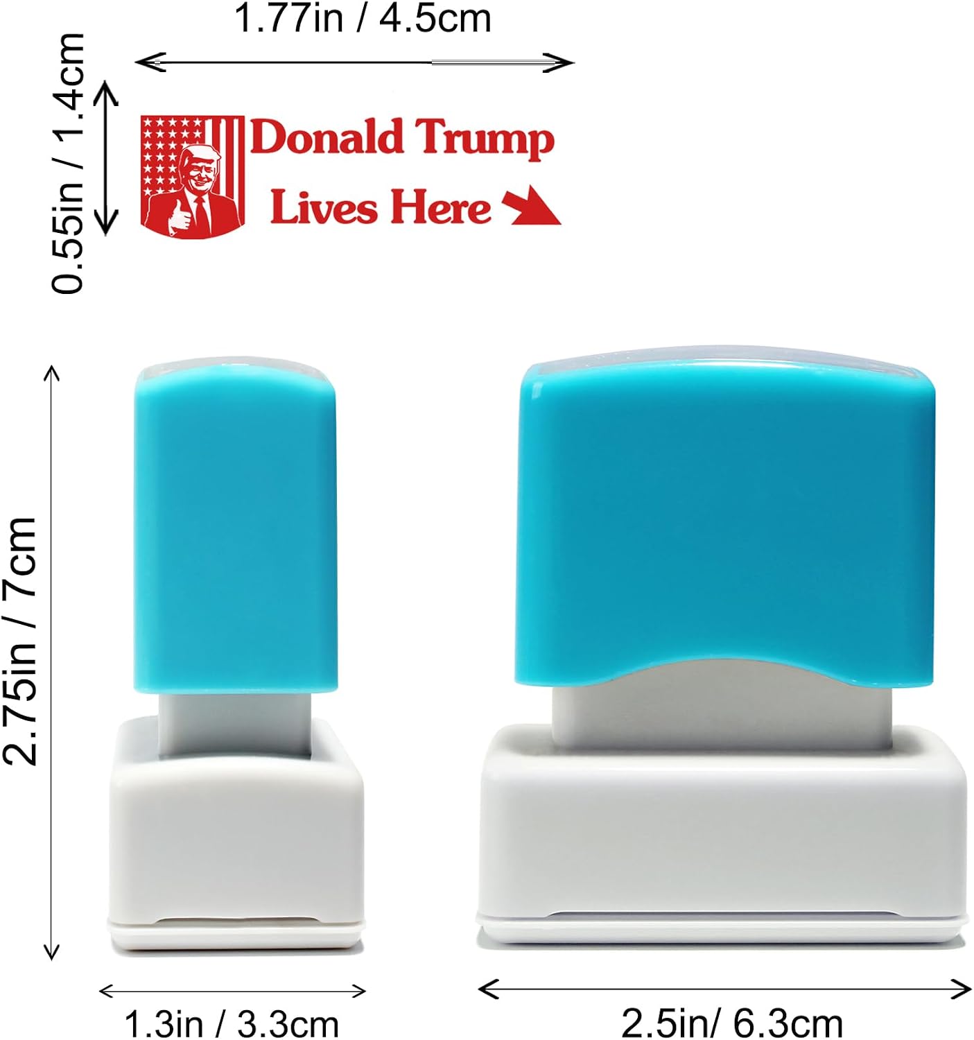 Donald Tru Lives Here Stamp Self Inking Tru Stamp for Business Office Supplies image 2