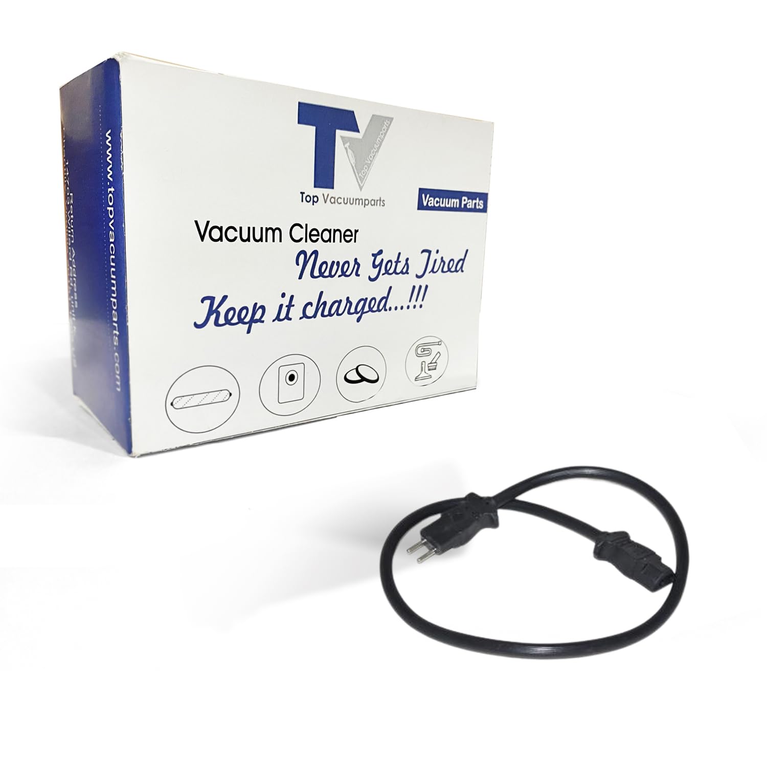 Replacement for Fit All, Residental Vacuum Cleaner Male/Female 19 inch Black Pigtail Cord # Compare to Part 36109