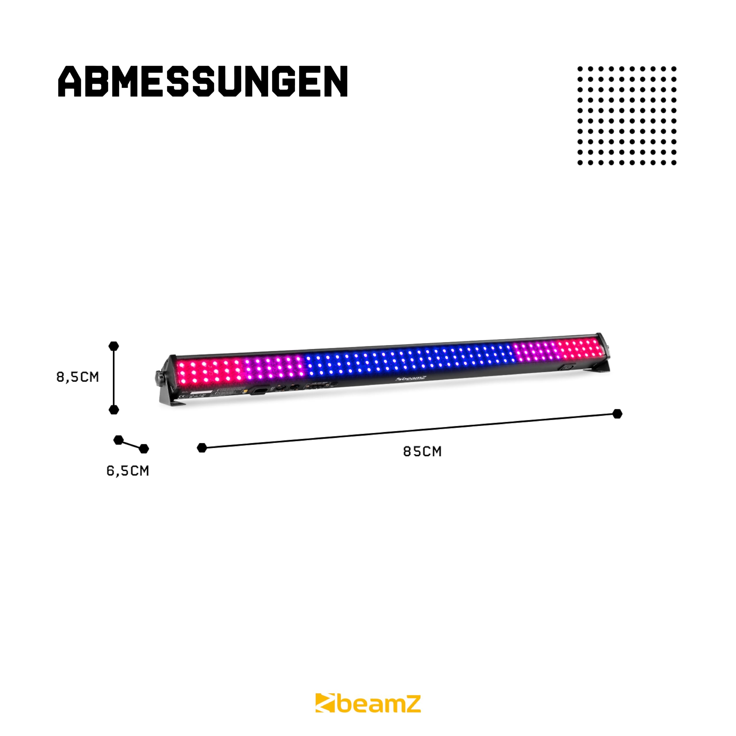 BeamZ LCB144 MKII - LED Bar, professionelle Lichtbar, DJ Lichteffekt, DMX, Soundsteuerung, Master-Slave-Funktion, Partybeleuchtung, LED Party Bar, Light Show Bar, inkl. Fernbedienung