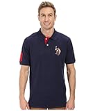 Men&apos;s Multi Color Logo Solid Pique Polo Shirt