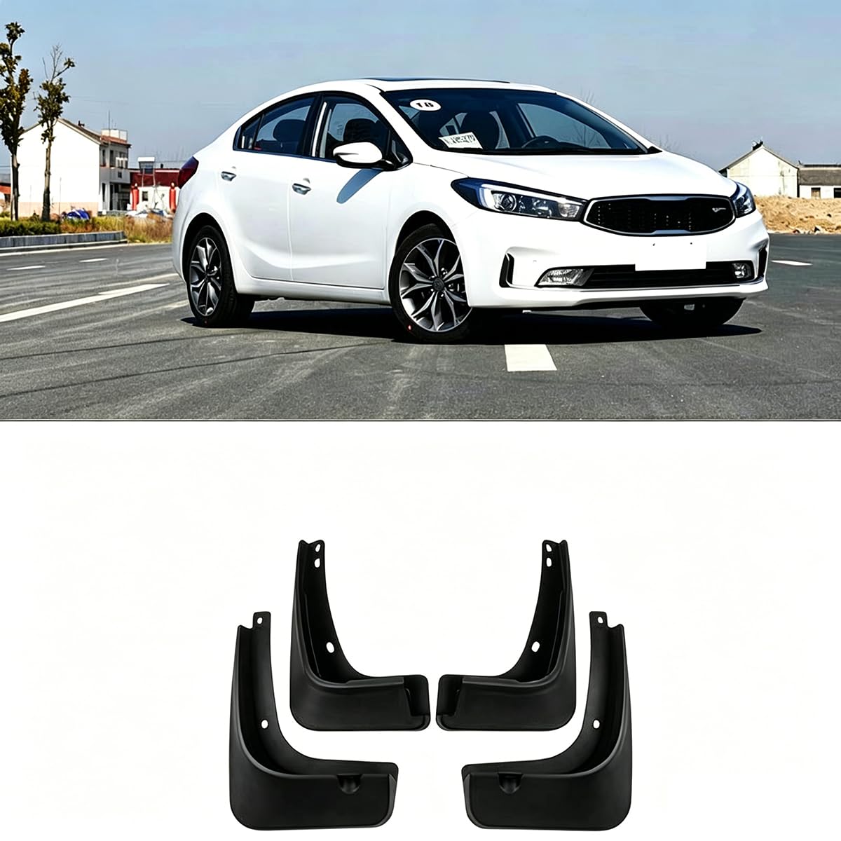 Garde-Boue pour Voiture Évite la Rouille Kia Forte 2016