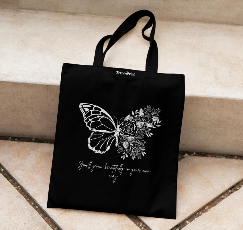 Image of TrendoPrint Reusable Shopping Bag Canvas Tote Bag for Grocery, College, Office & Shoulder Handbag Travel Bag for Men and Women (14x16 inches)