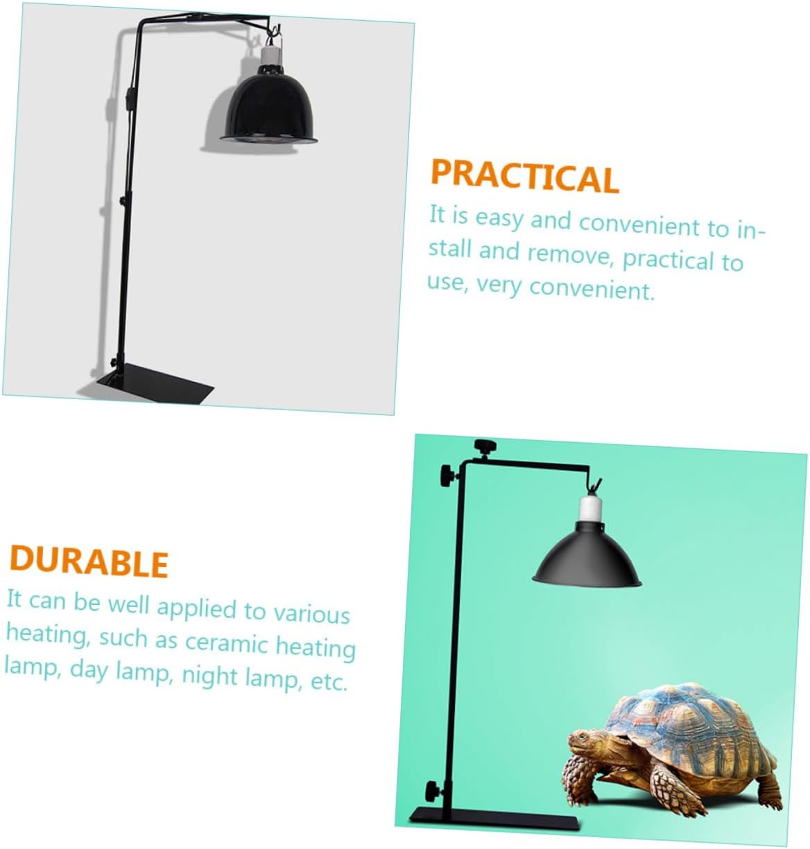 YARNOW Sturdy Reptile Lamp Rack Easy to Assemble for Fluorescent Ceramic Bulbs