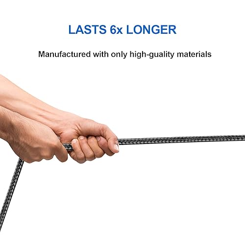 Miniatura 5 de cugunu Cargador para iPhone, 5 unidades de 3/3/6/6/10 pies, con certificación MFi de Apple, cable Lightning USB de nailon trenzado, cable de carga