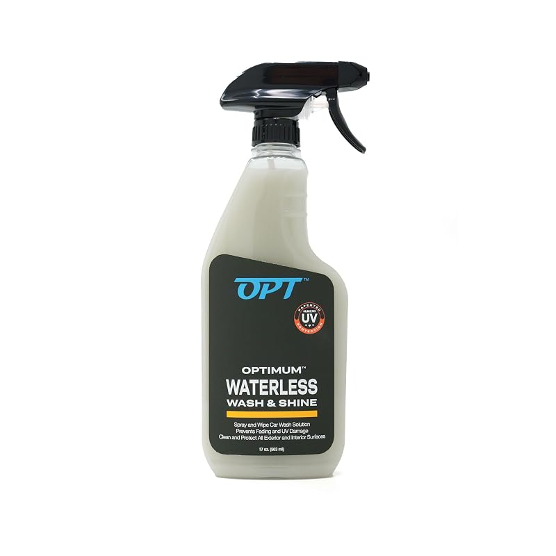 Optimum Waterless Wash and Shine Lavagem Automotiva sem Água com Proteção UV, 17 oz