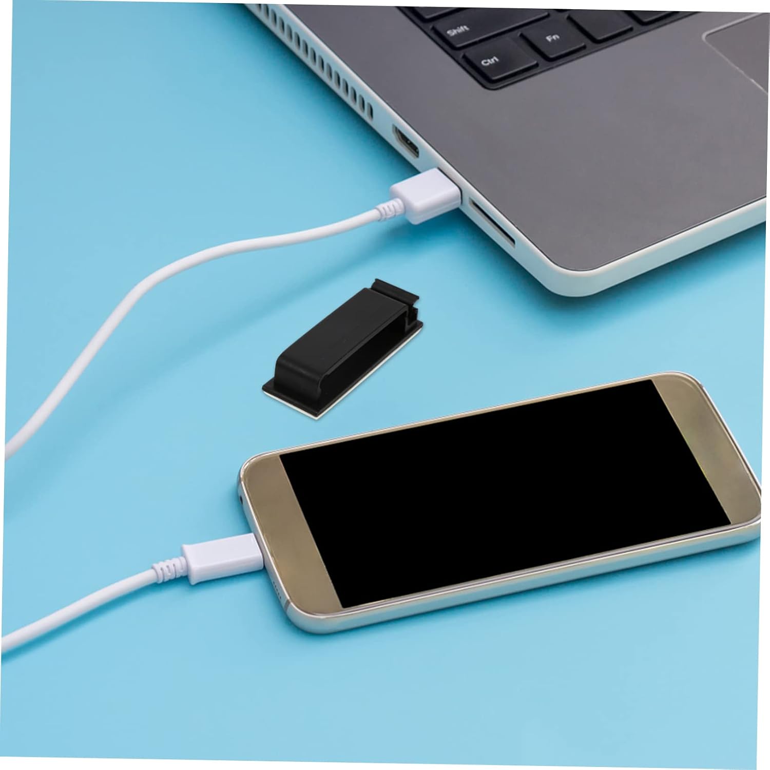 Self Adhesive Wire Cable Holder 20Pcs Nylon Clips for TV Wires image 2