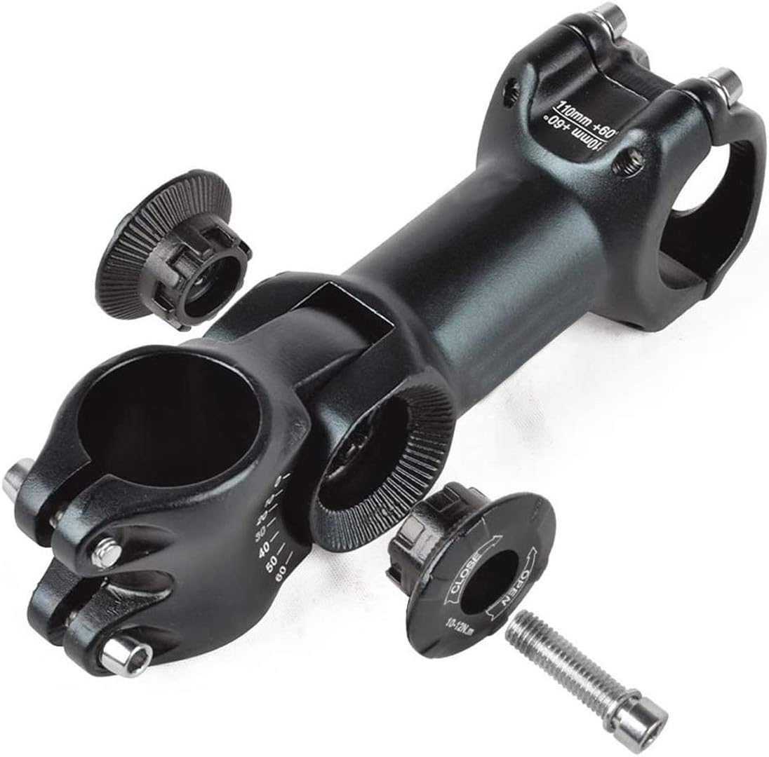 110mm Adjustable Angle:60d Adustable Stem Cycling Mountain Bike Short Handlebar Stem Riser