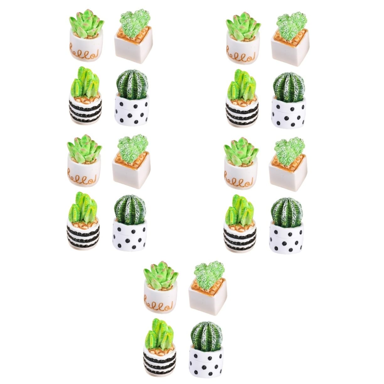 20 pcs crafts houseplant accessories pot for plants Eco bottle desktop resin bonsai tiny greenery ornaments false cactus artificial cactus indoor miniature