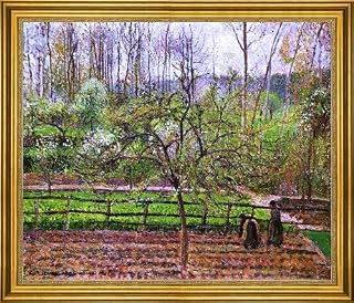 Art Oyster Camille Pissarro Spring Gray Weather Eragny - 20" x 25" Premium Canvas Print with Gold Frame