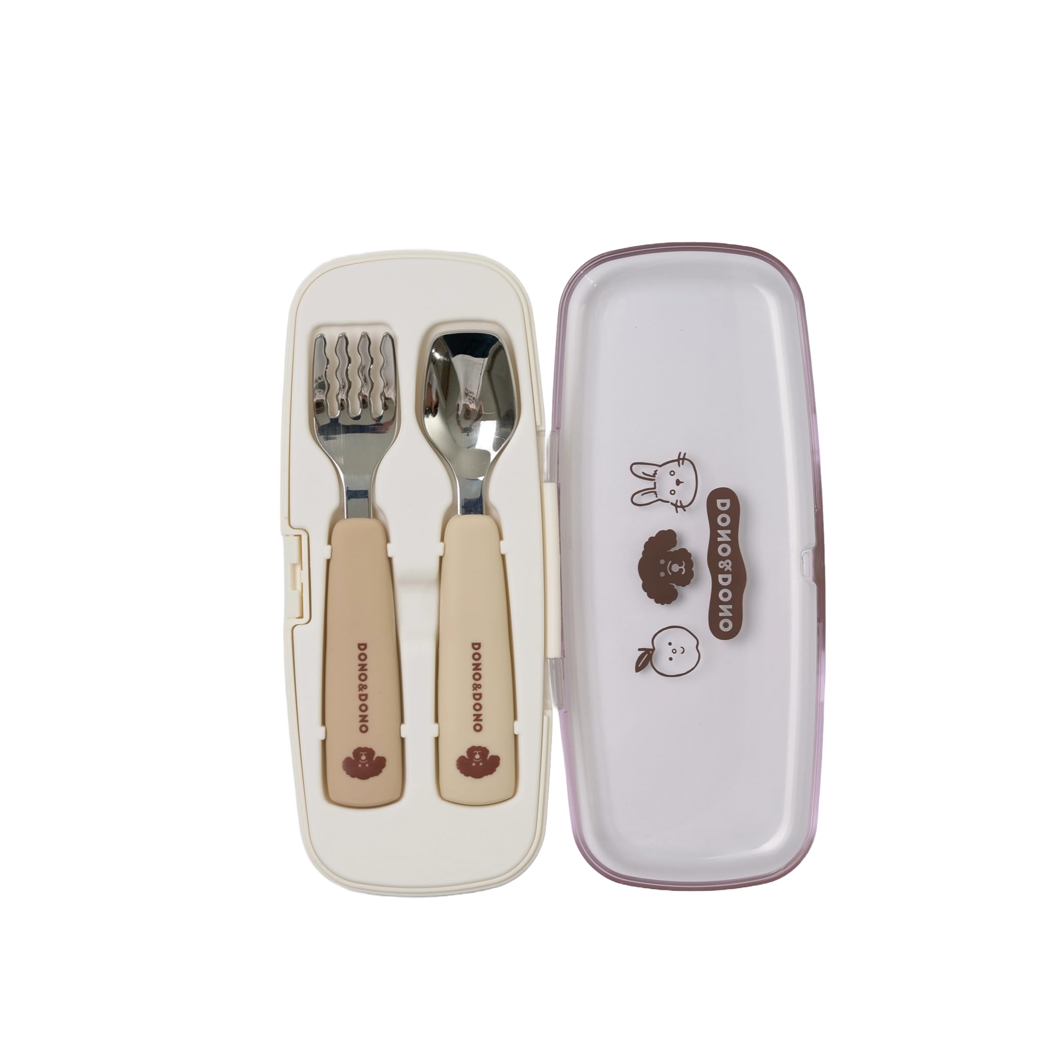 Amazon.co.jp: DONO&DONO 離乳食 スプーン フォークセット プラチナ  